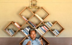 Sonam Wangchuk, a Ladakh environmental activist speaking during an interview with AFP at his office in Leh on May 17, 2024