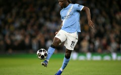 Manchester City midfielder Jeremy Doku in action during a defeat by Real Madrid in a Champions League last-16 second-leg tie at the Etihad Stadium