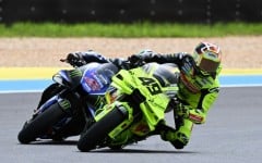 VR46 Racing Team's Italian rider Fabio Di Giannantonio took his first pole position since 2022