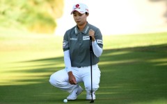 Kim Hyo-joo lines up a putt on her way to victory at the LPGA Tour's Fortinet Founders Cup in Menlo Park