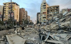 Thousands of Lebanese displaced by Israeli air strikes now live in tents along Beirut's seafront