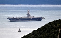 The world's largest aircraft carrier USS Gerald R. Ford, has headed to Croatia for repairs, but ythe US is building up other forces in the Middle East, threatening Iran