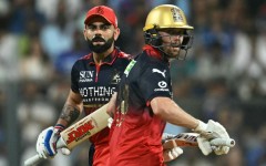 Virat Kohli and Phil Salt (R) put on 120 for the opening wicket as Bengaluru held off Mumbai for a third win in four IPL games