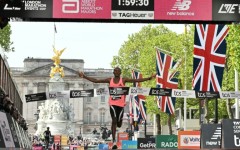 Kenya's Sabastian Sawe wins the London Marathon in a new world record time