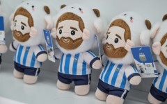 A Lionel Messi stuff toy