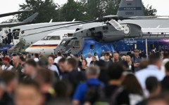 The International Aerospace Exhibition (ILA) opened Wednesday in Schoenefeld near Berlin