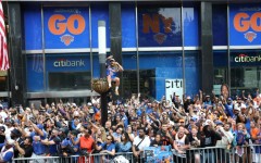 The Knicks parade drew a huge security detail of New York police officers