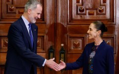 Mexican President Claudia Sheinbaum and King Felipe VI of Spain met at the Palacio Nacional in Mexico City