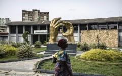 A visitor walks past the National Museum in Lagos on April 23, 2026
