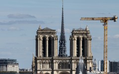 The guitar was made from oak floorboards damaged in the Notre Dame fire