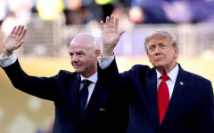 FIFA President Gianni Infantino and US President Donald Trump at the World Cup final in New York