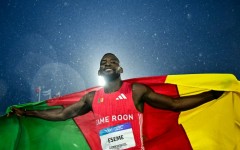 Cameroon's Emmanuel Eseme won the men's 100m final at the Commonwealth Games
