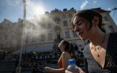 European authorities issued health warnings, battled wildfires and urged people to avoid outdoor activities during afternoons