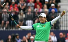 Japan's Shiho Kuwaki celebrates winning the women's British Open