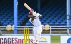 Justin Greaves struck an unbeaten half century as West Indies made a steady start to the second Test against Pakistan