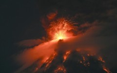 Fuego erupted on Monday morning and by nightfall it intensified, with lava flows and huge plumes of gas and ash spewed into the air