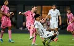 Lionel Messi fires home Miami's third goal against Atletico San Luis