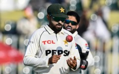 Pakistan captain Babar Azam (front)