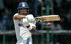 India's Dhruv Jurel plays a shot during the second day of the second Test