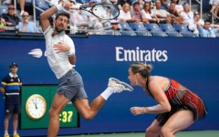 Novak Djokovic and Aryna Sabalenka lost a mixed doubles clash to Katerina Siniakova and Henry Patten