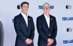 John Ternus (left), takes over as Apple chief executive, with Tim Cook (right) becoming executive chairman