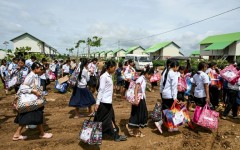 More than 20,000 Cambodians displaced by deadly border clashes cannot return home because Thai soldiers control where they used to live