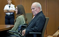 Lindsay Clancy, pictured here in court with her lawyer, Kevin Reddington, was on trial for the murder of her three young children