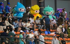 Spectators at a women's cricket match during the Asian Games in Hangzhou in September 2023