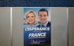Bardella (R) would probably be prime minister if Le Pen (L) won the 2027 presidential election