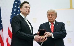 US President Donald Trump presents the National Medal of Science to Elon Musk
