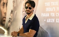 Bollywood actor Tiger Shroff at the screening of 'Ikkis' in Mumbai in December 2025
