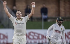 Australia's Scott Boland has four wickets so far in the second Test against South Africa