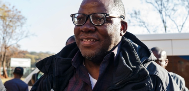 A leading opposition political in Zimbabwe Tendai Biti (pictured here in 2018) was detained by police in Harare on Monday