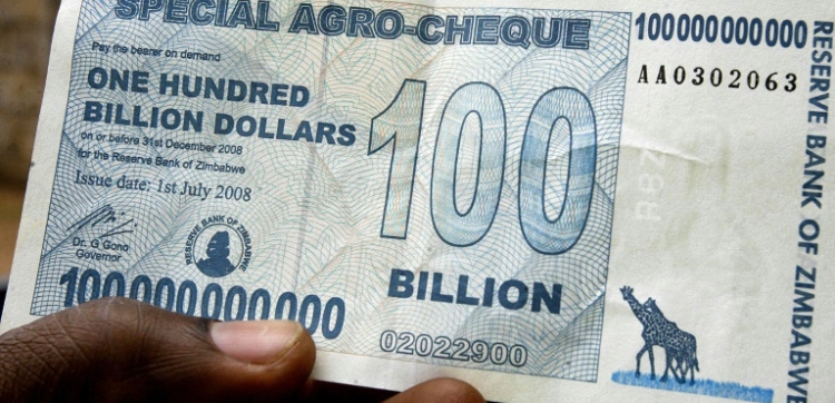 Who wants to be a billionaire? A banknote printed in 2008 -- enough to buy two loaves of bread at the time