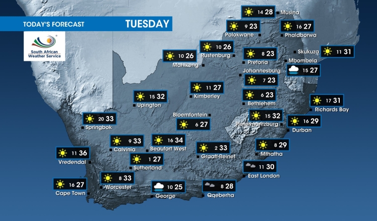Here is the weather forecast for Tuesday, 30 May 2023.