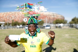 Just the ticket: South African Paul Nkosi shows off his precious ticket