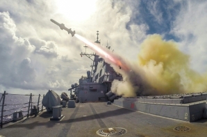 Denmark has pledged to supply Ukraine with Harpoon anti-ship missile systems, like this one seen launching from a US Navy vessel.
