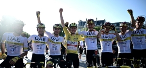 UAE Team Emirates helped Tadej Pogacar (C) power to his second Tour de France triumph last year