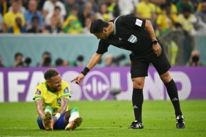 Neymar came off in Brazil's win over Serbia with an ankle sprain
