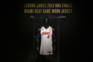 LeBron James' game-worn jersey from the athlete's NBA finals game 7 victory over the Miami Heat in 2013 sold for $3.7 million