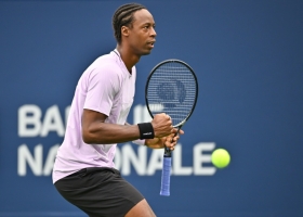 French veteran Gael Monfils was forced ot retire during his first round match at the Miami Open on Wednesday