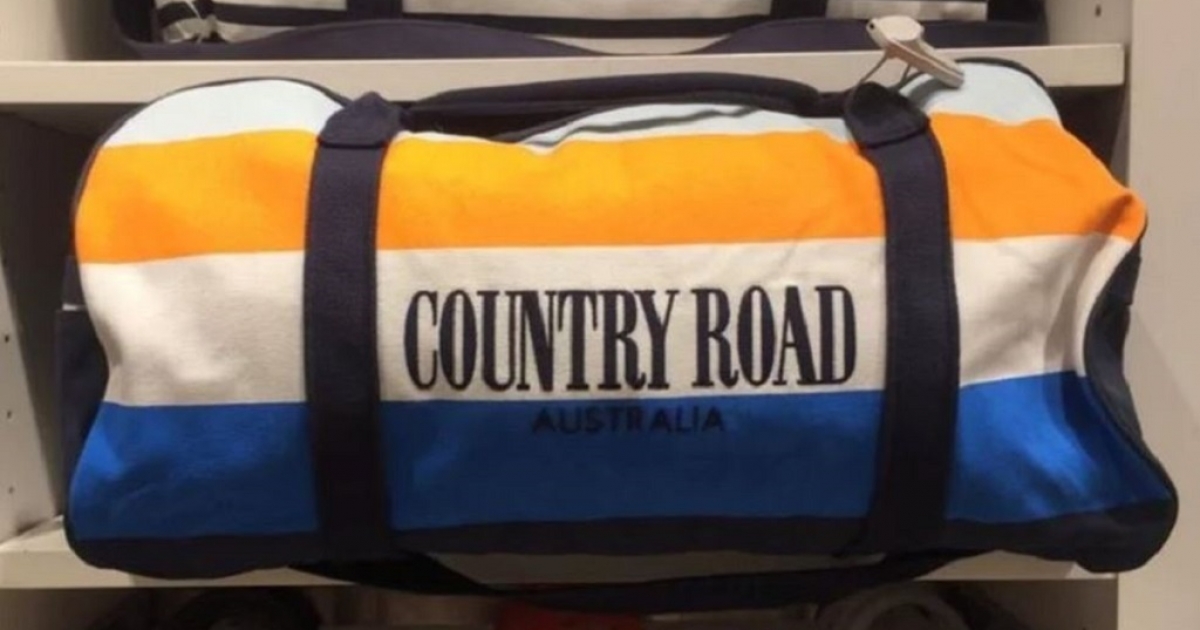 country road beach bag