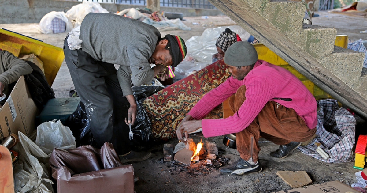 Homeless on the streets of Johannesburg eNCA
