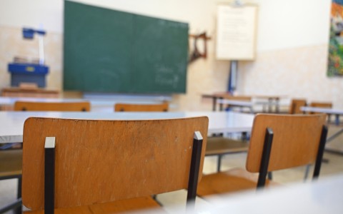 View of an empty classroom. Elisa Schu/dpa Picture-Alliance via AFP