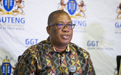 Gauteng Premier Panyaza Lesufi delivers the State of the Province Address in Johannesburg this evening. Photos from Gallo Images 