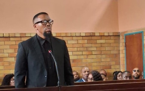 Matipandile Sotheni is accused of murdering Madlanga Commission whistleblower Marius van der Merwe. eNCA/Bafedile Moerane