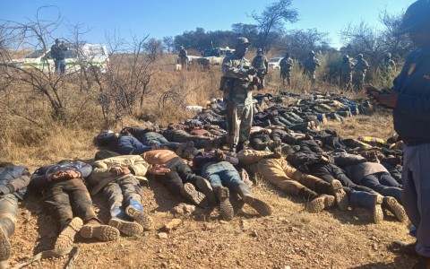Gauteng together with SANDF and Sibanye Protection Services, conducted Operation Prosper at Losberg Kloof Mine in Westonaria on Tuesday. Photo by SAPS