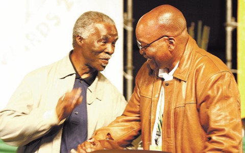 Former president Thabo Mbeki and Jacob Zuma.  Felix Dlangamandla/Gallo Images