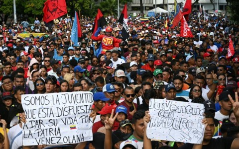 Supporters of Nicolas Maduro rallied in Caracas, demanding his release