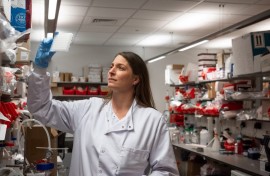 A technician working at the Jenner Institute on the University's COVID-19 candidate vaccine, known as AZD1222, co-invented by the University of Oxford and Vaccitech in partnership with pharmaceutical giant AstraZeneca.